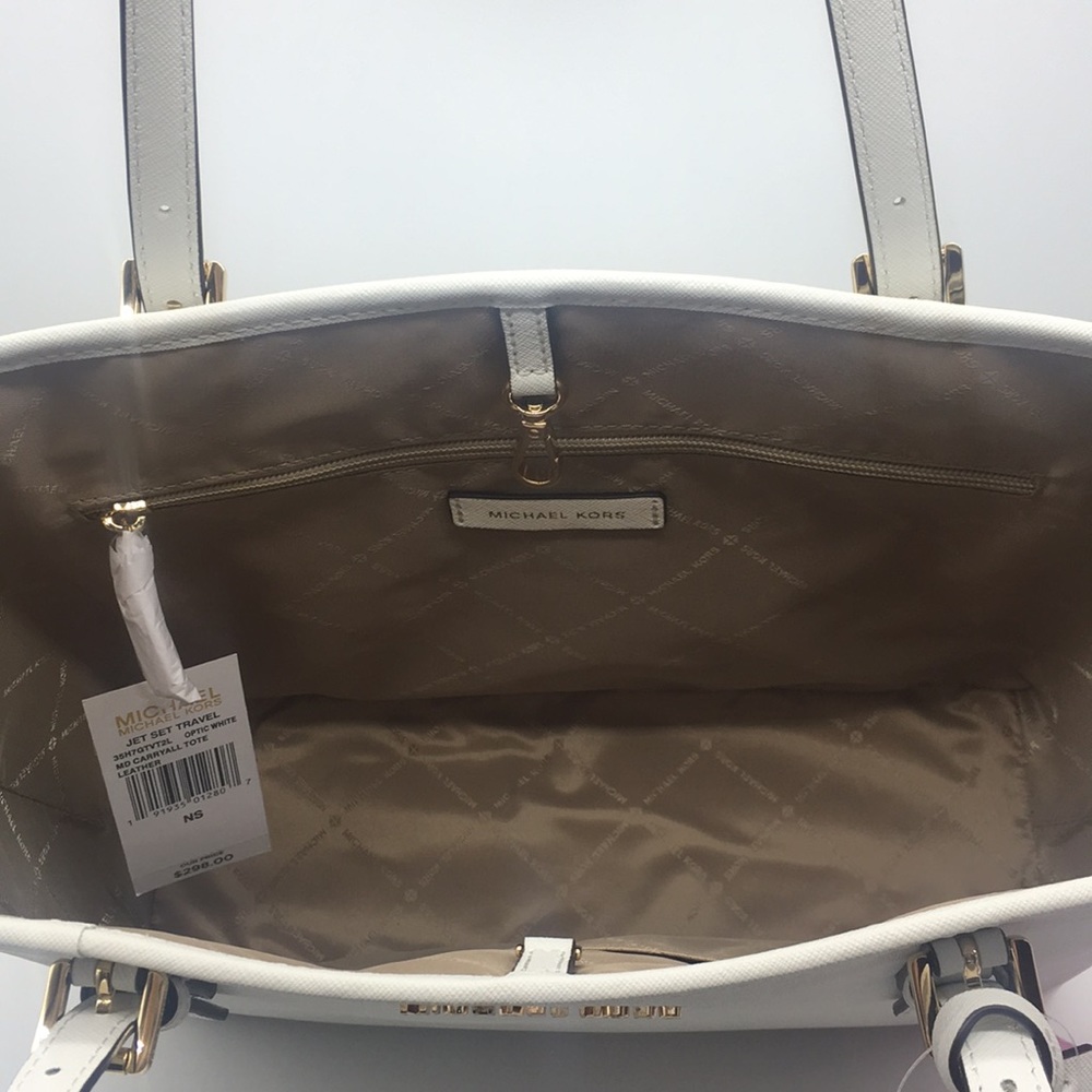 MICHAEL KORS MD CARRYALL TOTE OPTIC WHT - Picture 5 of 8